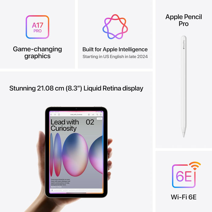 Apple iPad mini (6th Gen) 256 GB ROM 8.3 inch with Wi-Fi+5G