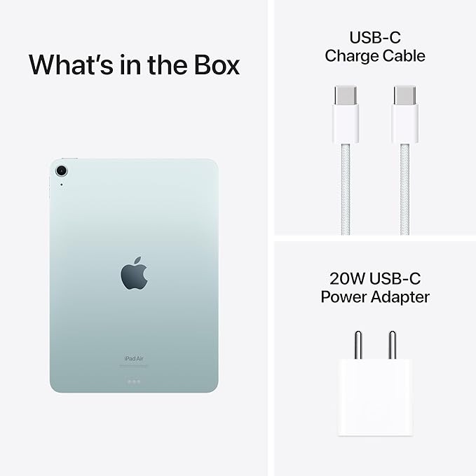 Apple iPad Air 11″ (M2): Liquid Retina Display, 256GB, Landscape 12MP Front Camera / 12MP Back Camera, Wi-Fi 6E, Touch ID, All-Day Battery Life-Blue